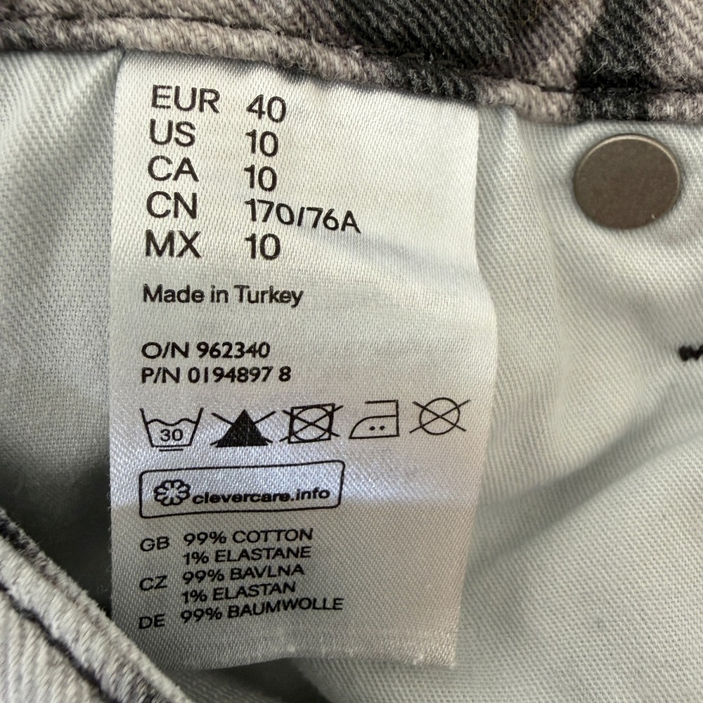 Isabel Marant Pour H&M 2013 Ikat Print Straight Jeans US 10 Embroidered Trim - Picture 14 of 15